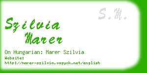 szilvia marer business card